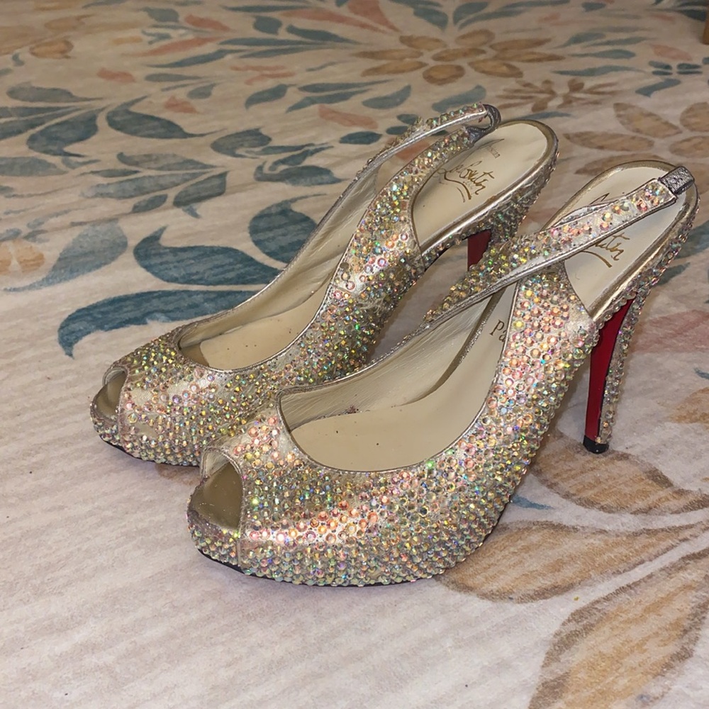 Glittering Rhinestone High Heels